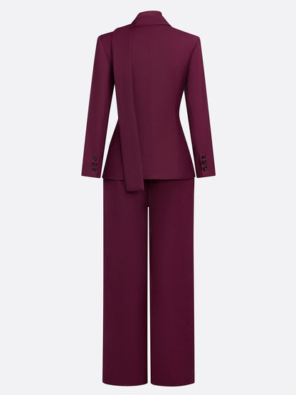 ✨ Tailleur Donna Elegante – Completo Giacca Doppiopetto e Pantalone