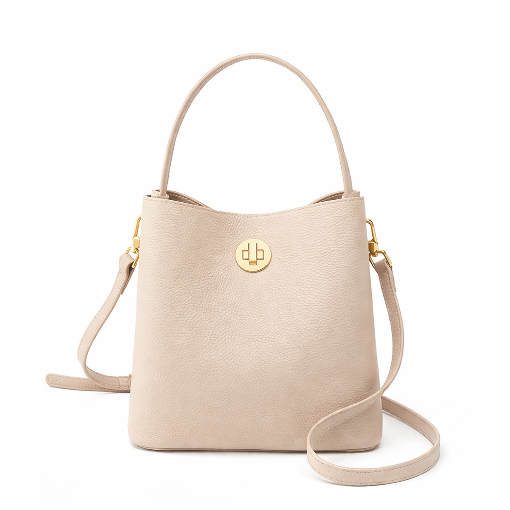 Borsa a tracolla a secchiello moda minimalista da donna