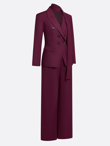 ✨ Tailleur Donna Elegante – Completo Giacca Doppiopetto e Pantalone