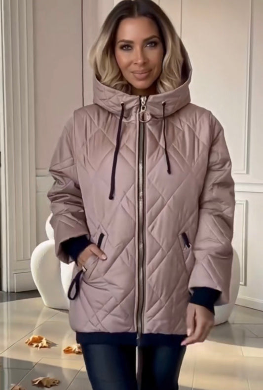 Giubbino Donna Trapuntato con Cappuccio – Eco Imbottito