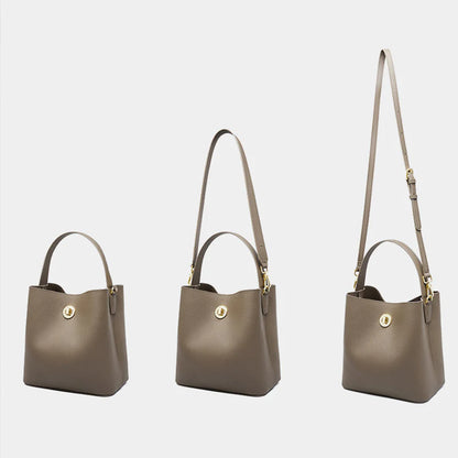 Borsa a tracolla a secchiello moda minimalista da donna