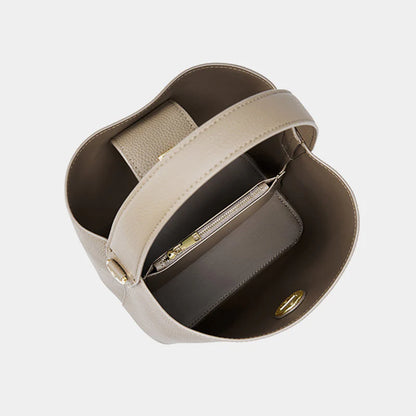 Borsa a tracolla a secchiello moda minimalista da donna