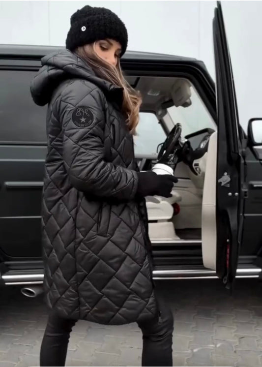 🩷 Piumino Donna Con Cappuccio Eleganza Invernale Made in Italy 🇮🇹