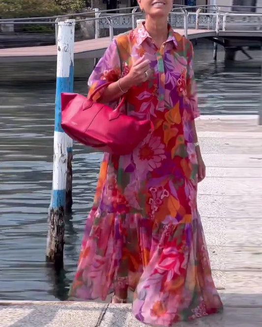 Abito Flowers Con Borsa in Omaggio